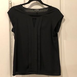 Express black pleated dressy top. Great for work!